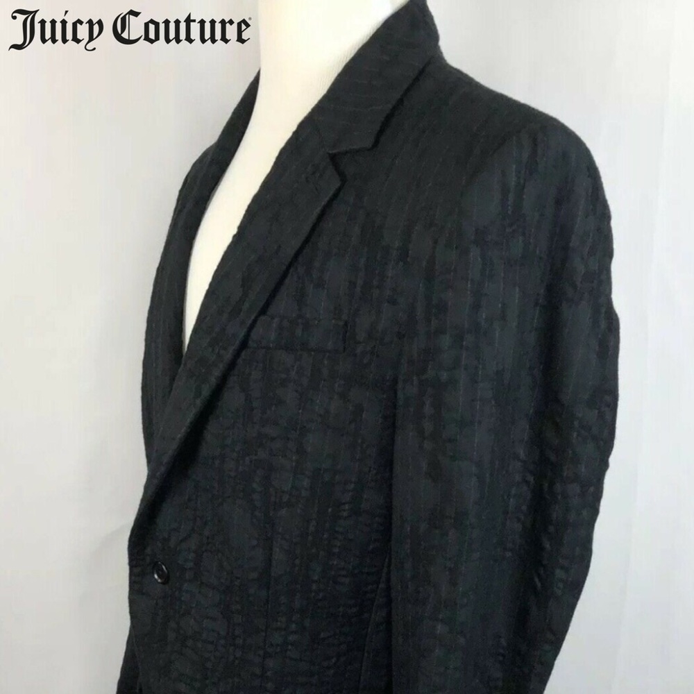 Juicy Couture Men’s Blazer 42R textured pinstriped